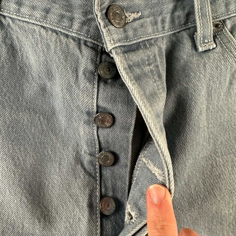 Vtg Levis 501XX‎ Jeans Mens 38x30(36x28 Fit)Light Blue Wash Straight Leg Y2K